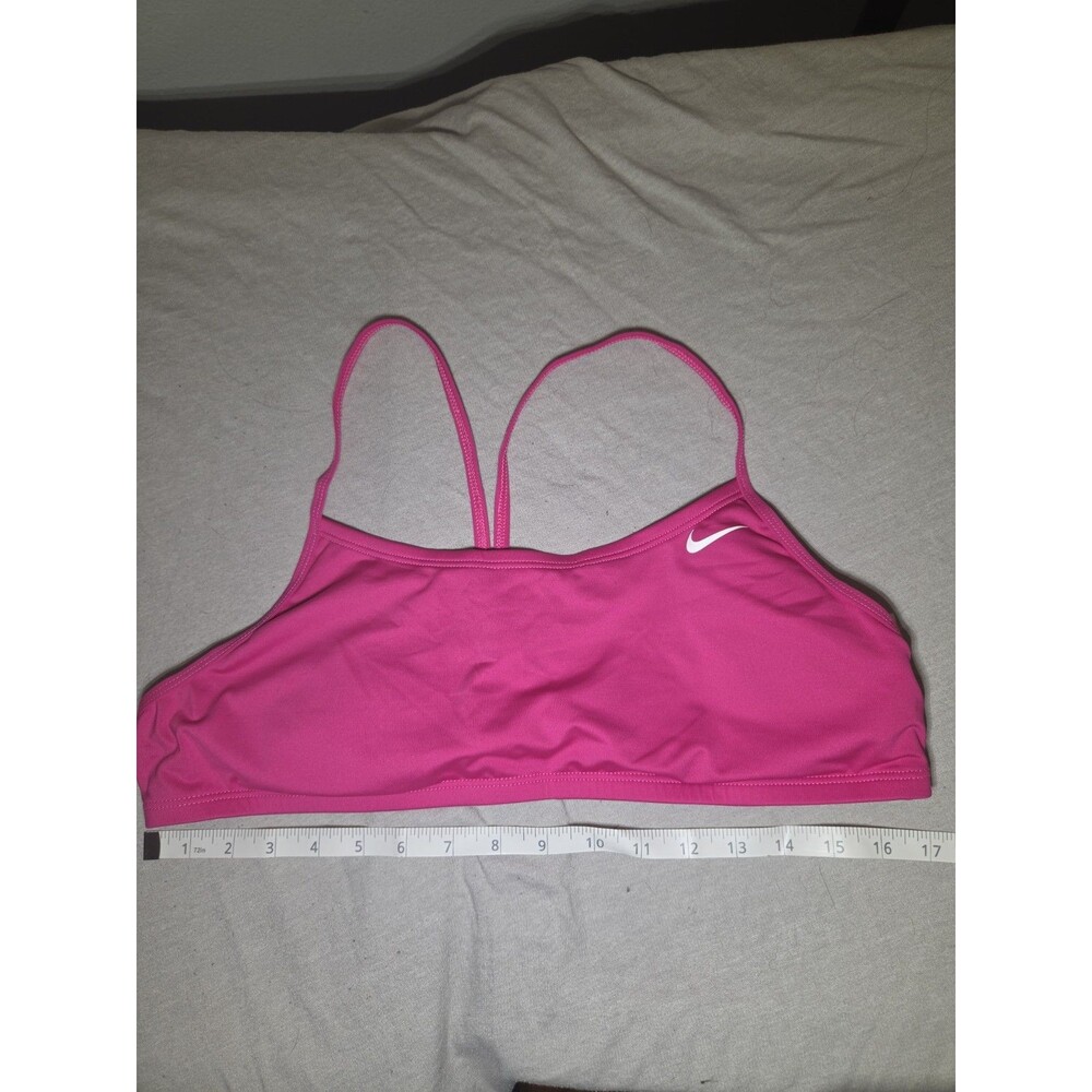 Nike Womens Sports Bra XL Pink Racerback Athletic Yoga Workout Swoosh